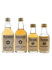 Teacher's Highland Cream Bottled 1970s-1980s 4 x 5cl-5.6cl