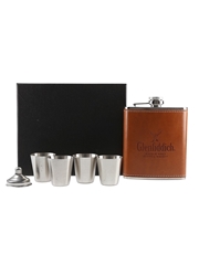 Glenfiddich Hip Flask With Funnel & Glasses  12.5cm x 9.5cm