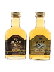 Black Dog Aged & Rare & 12 Year Old Bottled 1980s-1990s - Indian Market 2 x 6cl / 42.8%