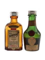 Benedictine Dom & Cointreau Bottled 1960s-1970s 2 x 5cl