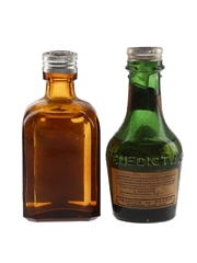 Benedictine Dom & Cointreau Bottled 1960s-1970s 2 x 5cl