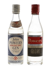 John Power's Silver Label & Special Dry Gin Bottled 1950s-1960s 2 x 7cl / 40%