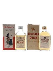Dewar's White Label & Highland Queen Bottled 1970s 2 x 5cl / 40%