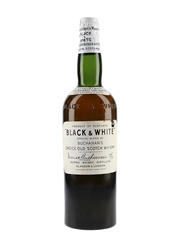 Buchanan's Black & White Spring Cap Bottled 1950s 75cl