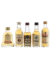 Assorted Blended Scotch Whisky Bell's Extra Special, Buchanan's The Blend, Chivas Regal 12 Year Old, Grant's Standfast & Hundred Pipers 5 x 5cl / 40%