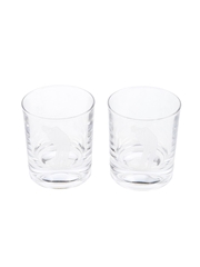 Golfing Lead Crystal Whisky Tumblers  2 x 8.5cm