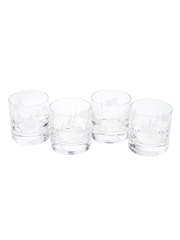 Thistle Lead Crystal Whisky Tumblers  4 x 9cm