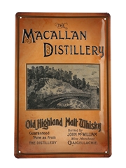 Macallan Distillery Old Highland Malt Whisky Tin Sign