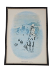 Johnnie Walker Sporting Print - Curling 1820 Early 20th Century - Tom Browne 48cm x 37cm