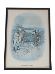 Johnnie Walker Sporting Print - Golfing 1820 Early 20th Century - Tom Browne 37cm x 27cm
