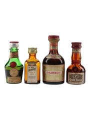 Benedictine DOM, Cointreau, Drambuie & Grand Marnier Bottled 1960s-1970s 4 x 3cl-5cl