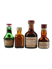 Benedictine DOM, Cointreau, Drambuie & Grand Marnier Bottled 1960s-1970s 4 x 3cl-5cl