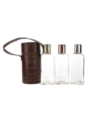 Troyan Wineries Triple Flask Hunting Set Leather Carry Case 3 x 20cl