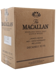 Macallan James Bond 60th Anniversary, Decade Series Set I-VI 6 x 70cl / 43.7%