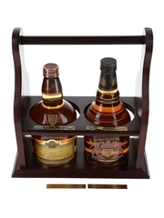 Bell's Tantalus Wooden Presentation Stand 12 Year Old & 21 Year Old - Bottled 1980s 2 x 75cl / 40%