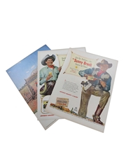 Bellows, Sunny Brook and Old Hickory 1950s Advertising Prints 17 x 26cm x 36cm