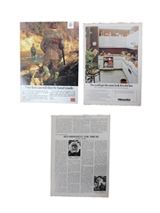 Remy Martin & Courvoisier Advertising Prints 1980s 6 x 23cm x 32cm