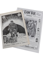 John Robertson & Son & The Uam Var 1893 & 1900 Scotch Whisky Advertising Prints 