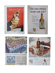 Dewar's Advertising Prints 1897, 1913, 1940s & 1960s 