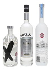Beluga Vodka, Belvedere Vodka & Absolut Vanilla Vodka  3 x 70cl / 40%