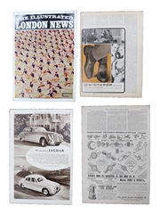 Champagne Taittinger, Mercier, Melnotte & Fils & Dry Monopole Advertising Prints: 1889, 1958, 1964 and 1965 25cm x 34cm - 28cm x 40cm