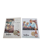 Old Thompson 1947 and 1948 Advertising Prints 25cm x 34cm and 27cm and 36cm