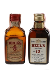 Bell's 8 Year Old & 12 Year Old Bottled 1960s-1970s 2 x 4.7cl / 43%
