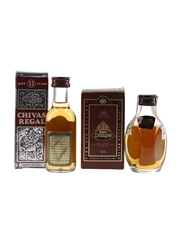 Chivas Regal 12 Year Old & Dimple 15 Year Old Bottled 1980s 2 x 5cl / 43%