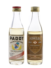 Paddy Old Irish & Powers Gold Label Bottled 1980s-1990s 2 x 7.1cl / 40%