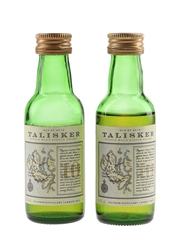 Talisker 10 Year Old Map Label Bottled 1990s 2 x 5cl / 45.8%