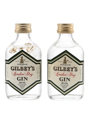 Gilbey's London Dry Gin Bottled 1980s 2 x 5cl / 40%