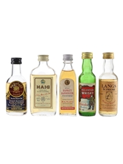 Buchanan's Reserve 12 Year Old, Langs Supreme, Hankey Bannister, Hielaman Whisky & Haig Bottled 1980s 5 x 5cl