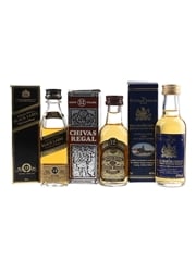Chivas Regal 12 Year Old, Johnnie Walker 12 Year Old & The Falkland Islands Bottled 1990s-2000s 3 x 5cl / 40%