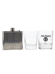 Branded Whisky Glasses & Hipflask Johnnie Walker, Jack Daniel's & Spirit of St.Louis 8.5cm-10cm Tall
