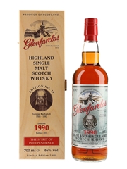 Glenfarclas 1990 The Spirit Of Independence Bottled 2015 - Edition No.19 - George Buchanan 70cl / 46%