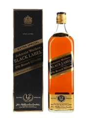 Johnnie Walker  Black Label 12 Year Old Bottled 1980s - Duty Free 100cl / 43%