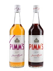 Pimm's No.1 Cup & Pimm's Cup Vokda Base Bottled 1990s 2 x 70cl / 25%