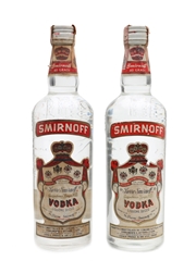 Smirnoff Red Label Bottled 1970s 2 x 75cl / 40%