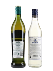 Dolin Vermouth de Chambéry Blanc & Noilly Prat French Dry Vermouth Bottled 2000s 2 x 75cl