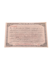 Prohibition Medicinal Liquor Prescription, Dated 1931
