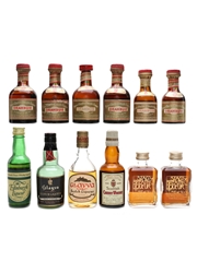 Scotch Whisky Liqueur Miniatures Glayva, Drambuie, Stag's Breath 12 x 5cl