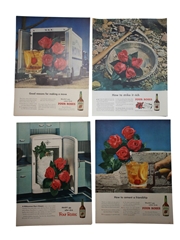 Four Roses 1940s-1950s Advertising Prints 15 x 26cm x 36xm