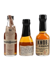 Assorted Kentucky Straight Bourbon Booker's, Basil Hayden's & Knob Creek 3 x 5cl