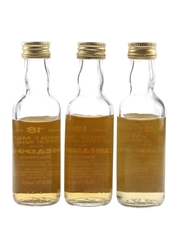 Edradour 18 Year Old & 21 Year Old Bottled 1980s - Cadenhead's 3 x 5cl / 46%