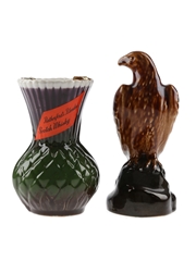 Beneagles Eagle Ceramic Decanter & Rutherford's Thistle Decanter