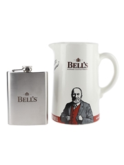 Bell's Water Jug & Stainless Steel Hipflask