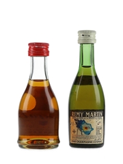 Remy Martin VSOP & Bisquit 3 Star Bottled 1970s 2 x 3cl / 40%