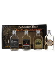 A Scotch Tour Bottled 1970s - Glen Scotia, Ardbeg, Tamnavulin & Auchentoshan 4 x 4.7cl-5cl