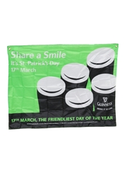 Guinness Memorabilia x 9 Including Tee Shirt, Banner, Bar Towels, Pin Badges & Shamrock Moulds 