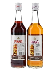 Pimm's No.1 Cup & Pimm's Cup Vokda Base Bottled 1980s 2 x 70cl / 25%